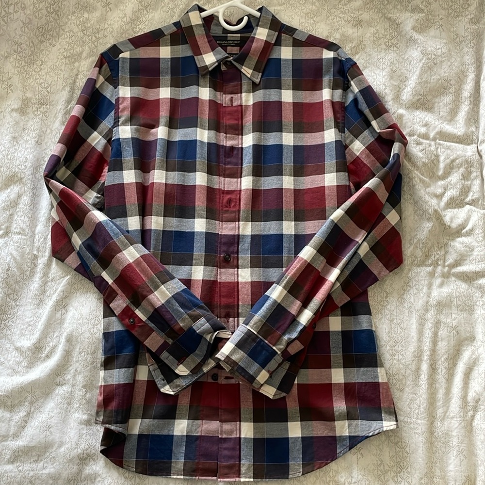 Banana Republic men’s flannel grant fit